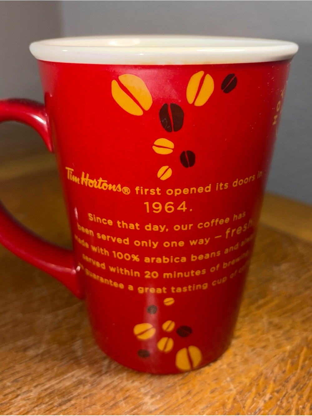 Tim Hortons Red Cafe & Bake Shop Ceramic Coffee Mug - Picture 3 of 8